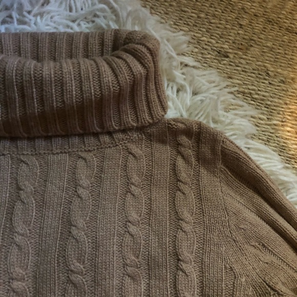 J. Crew Sweaters - J. Crew Camel Cable Knit Turtleneck